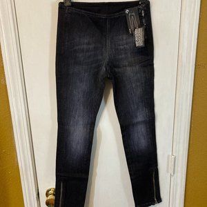 Closed women's size 25 slim leg no pocket ankle zip black denim BECCA jeggings